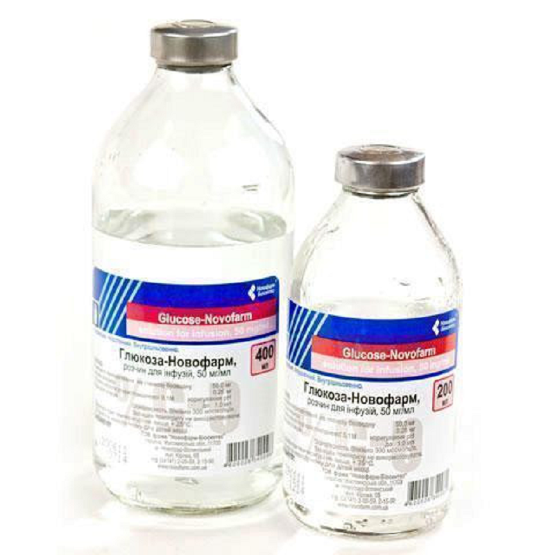 Глюкоза. Розчин для інфузій, 50 мг/мл по 200 мл (4820026340081)